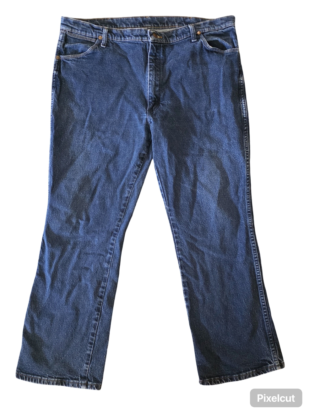 Wrangler Men's Dark Blue Bootcut Jeans